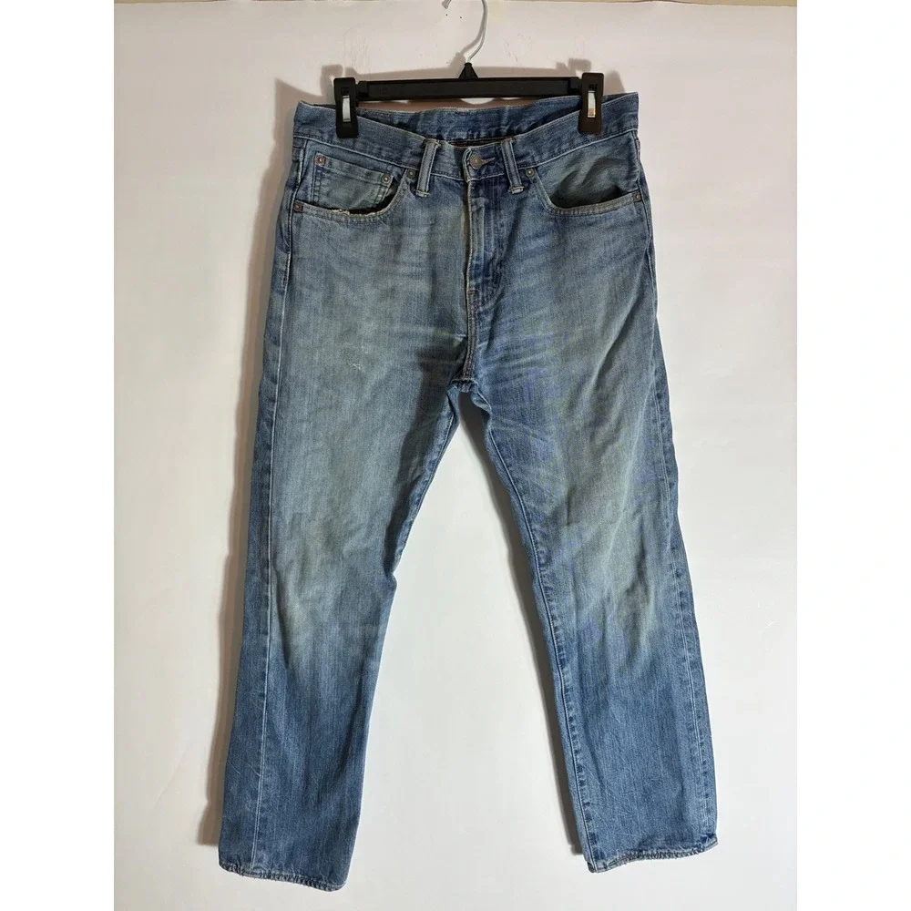 Levis 505 Straight Leg Jeans Mens 31x30 Medium Wash Blue Denim